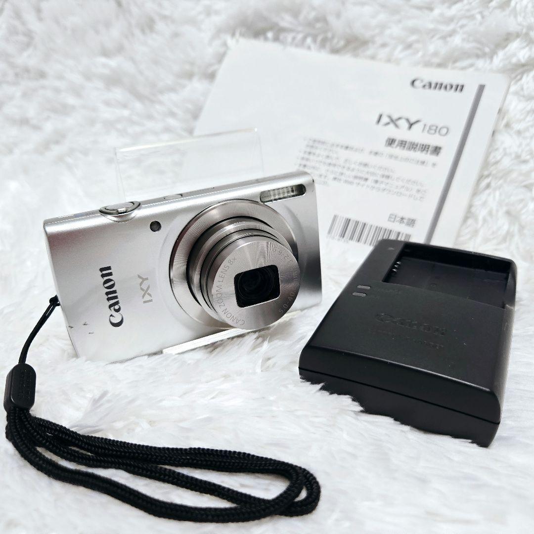 美品 Canon IXY180 シルバー 動作確認済 説明書 充電器 人気