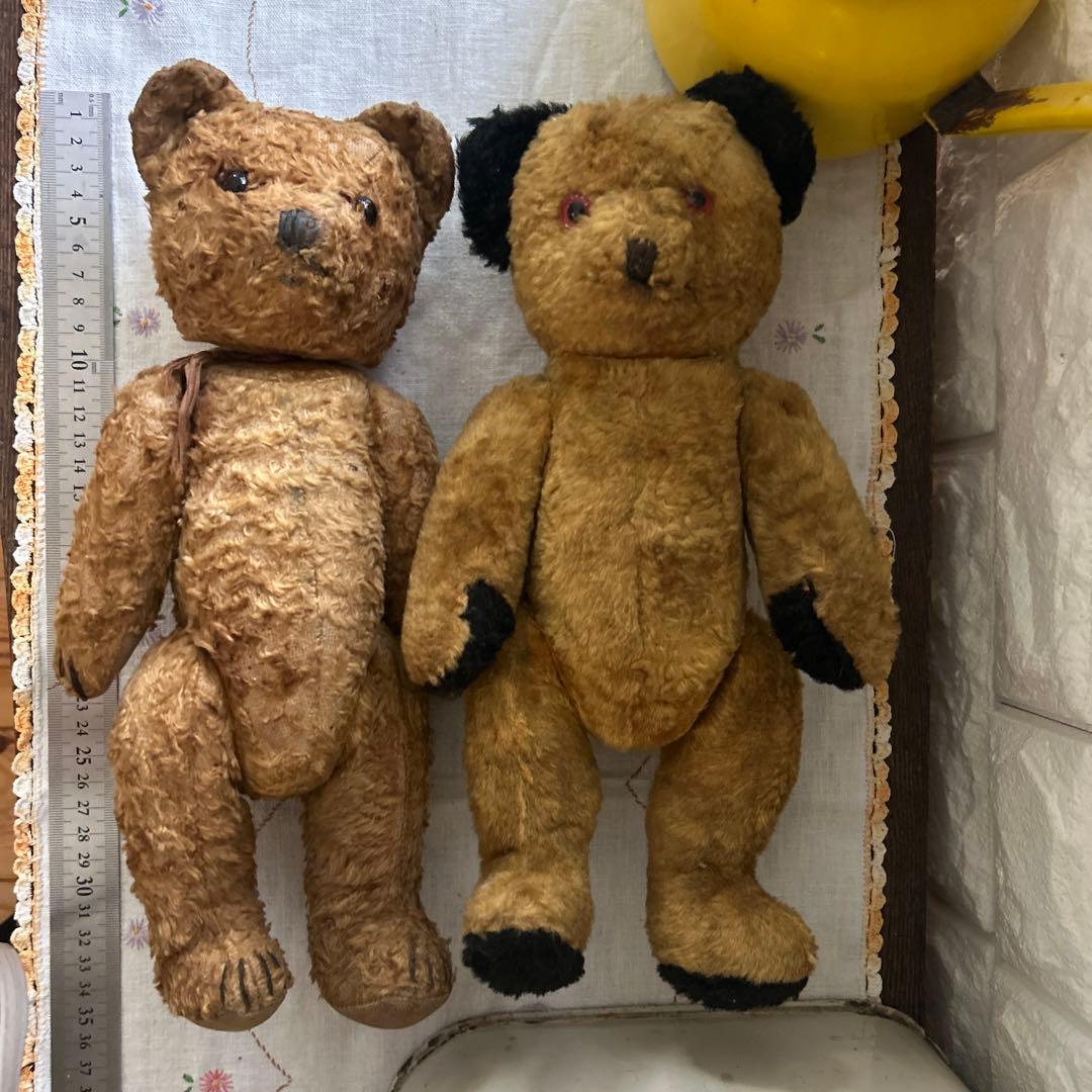 イギリスアンティークベア2体　プラス１体