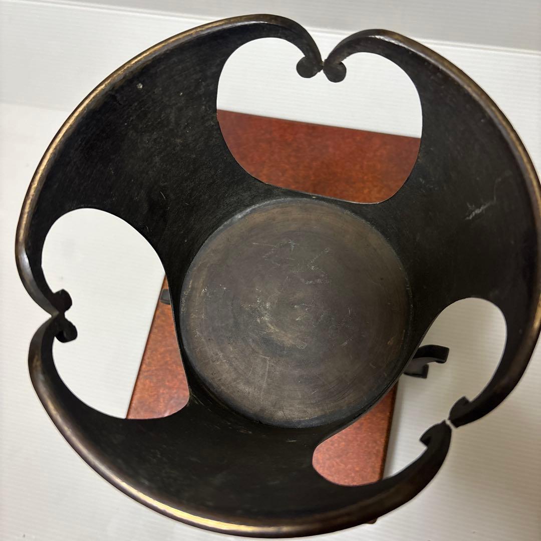 年代物 古董品 唐銅作物 金銀象嵌