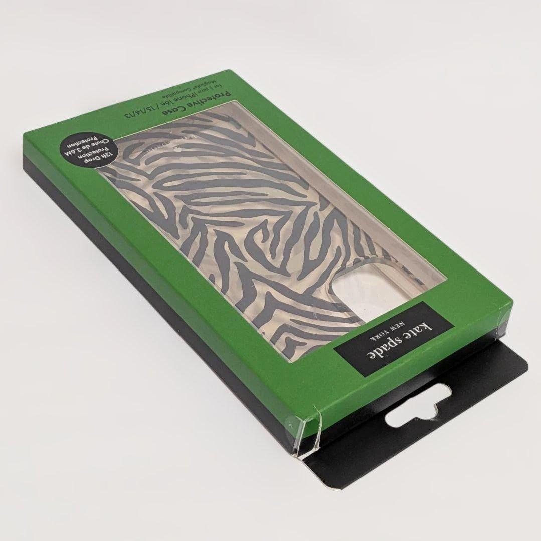 KateSpade iPhoneケース ゼブラ柄おしゃれ人気アイフォン16e15