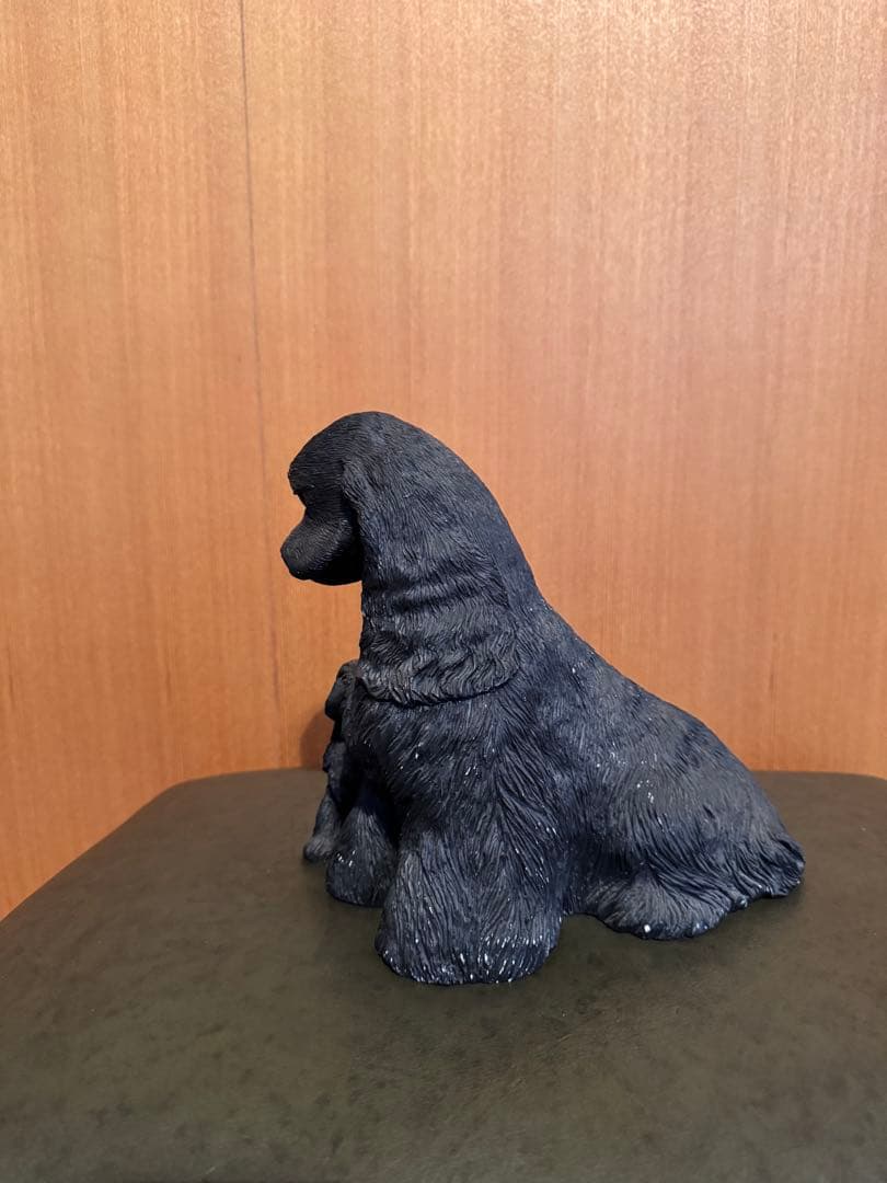 サンディキャスト　アメリカンコッカースパニエル　ブラック　親子　置物