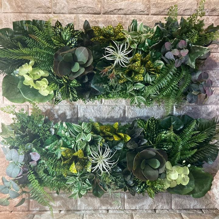 光触媒　人工観葉植物　ウォールグリーン　造花　アレンジ　フェイクグリーン6035