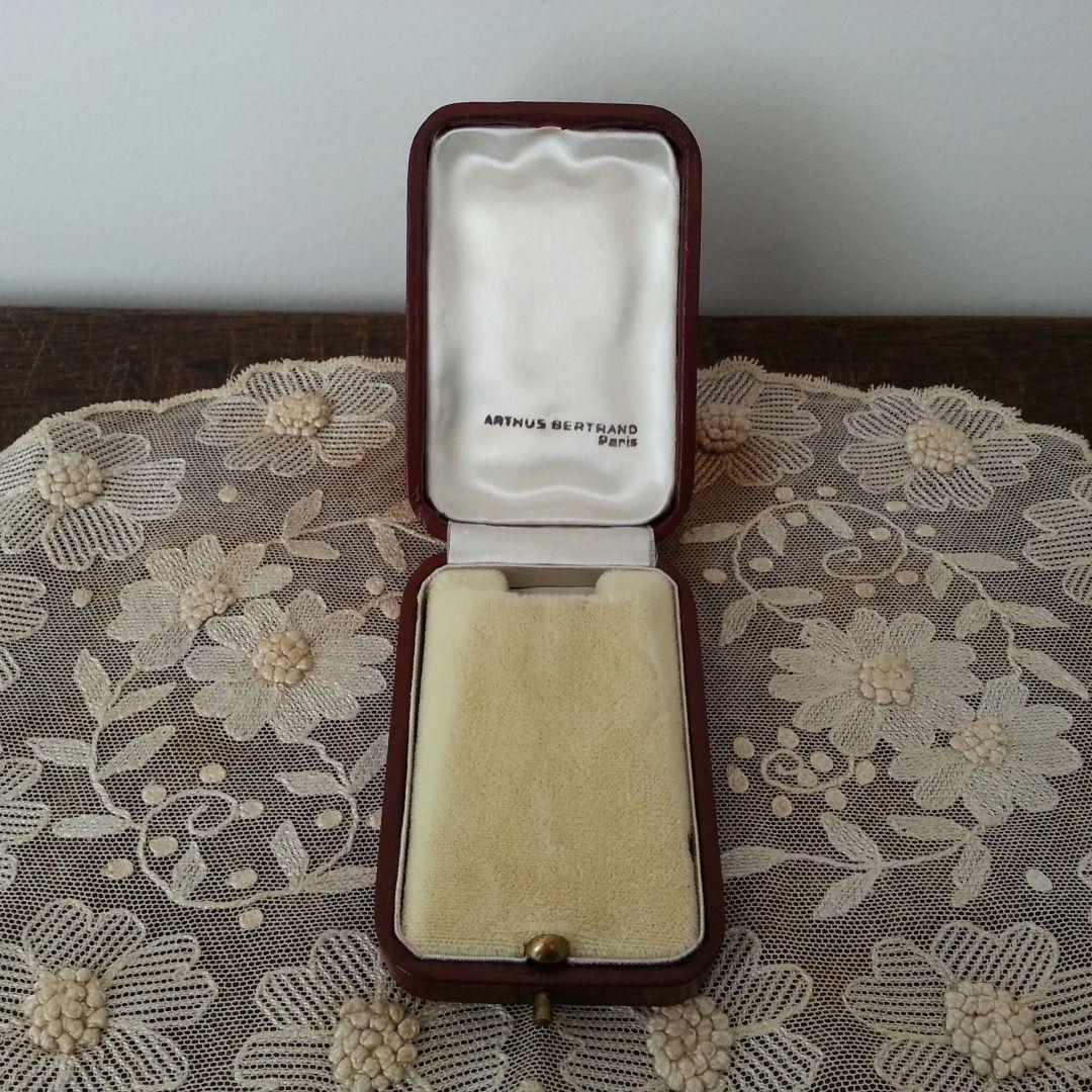 赤 ジュエリーボックス フランス アンティーク ネックレス