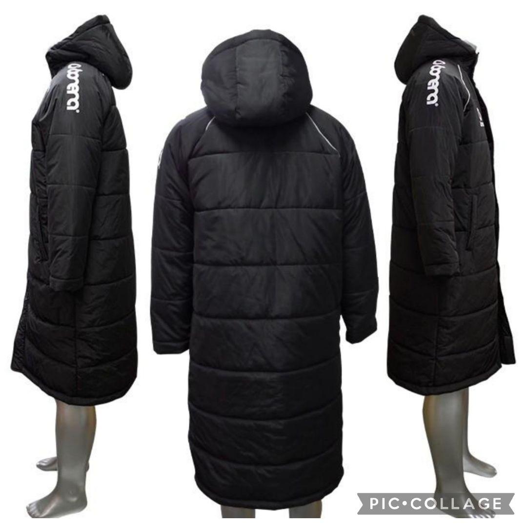 【美品】ボネーラ ロングベンチコート XL 中綿 黒 BC013 防寒 サッカー