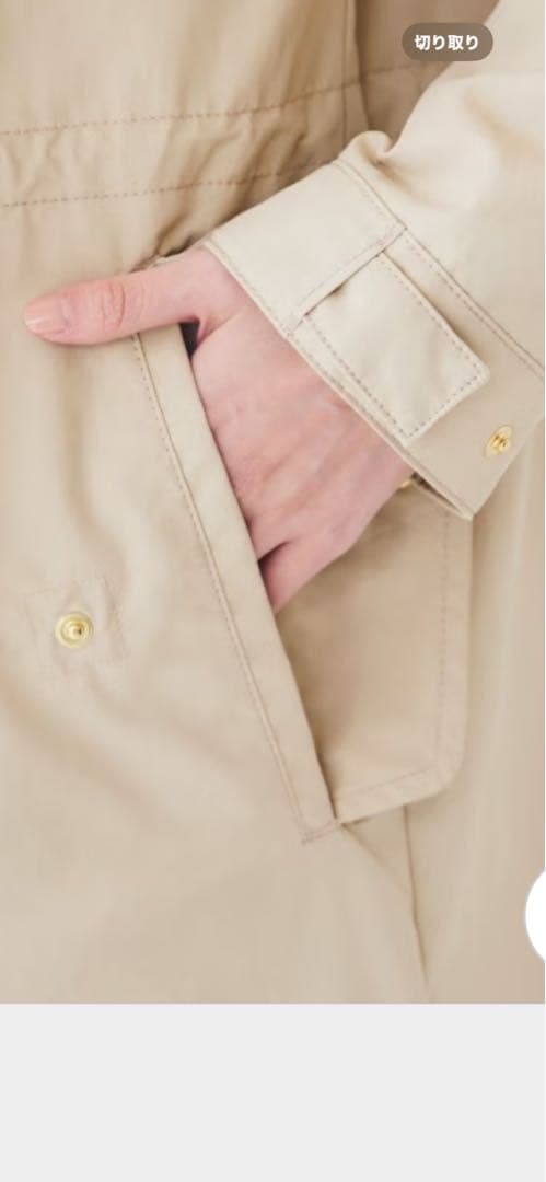 アンタイトルXSサイズ　きれいめ春コート　フード2wayモッズコート