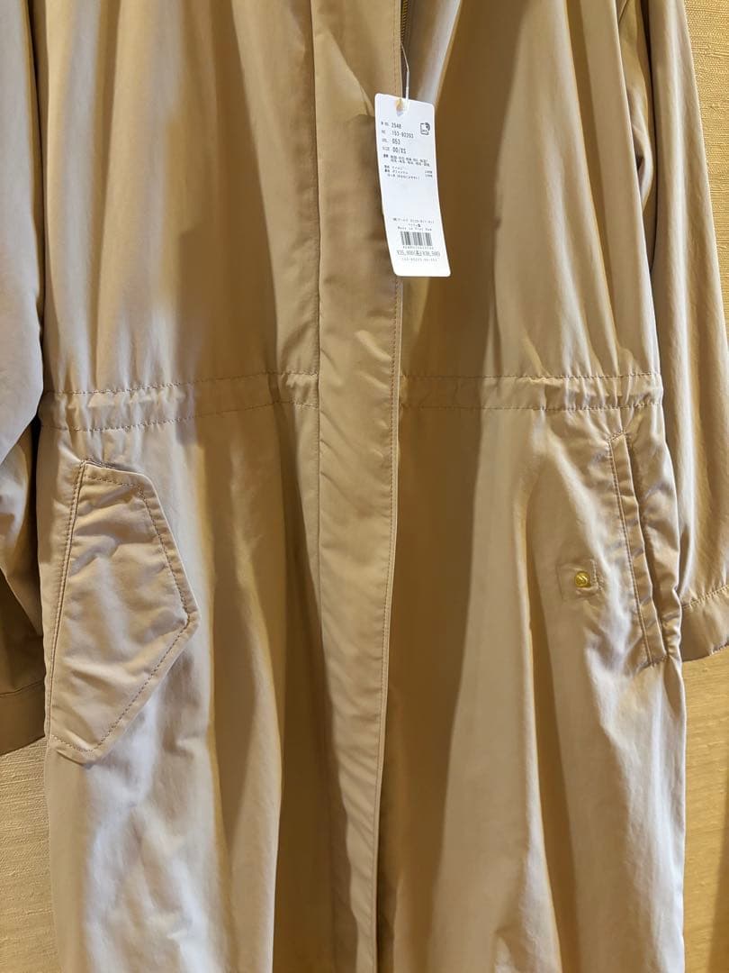 アンタイトルXSサイズ　きれいめ春コート　フード2wayモッズコート