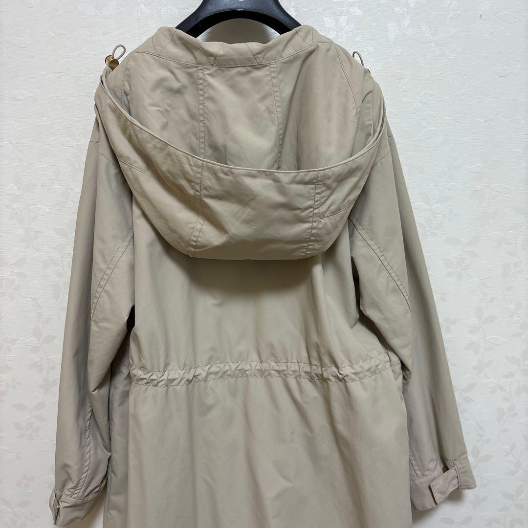 アンタイトルXSサイズ　きれいめ春コート　フード2wayモッズコート
