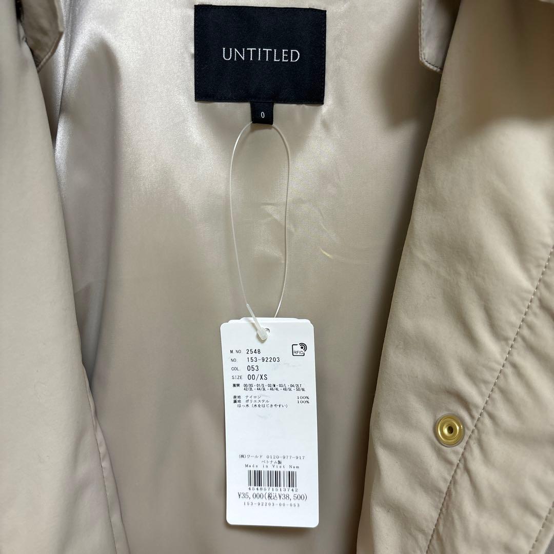 アンタイトルXSサイズ　きれいめ春コート　フード2wayモッズコート