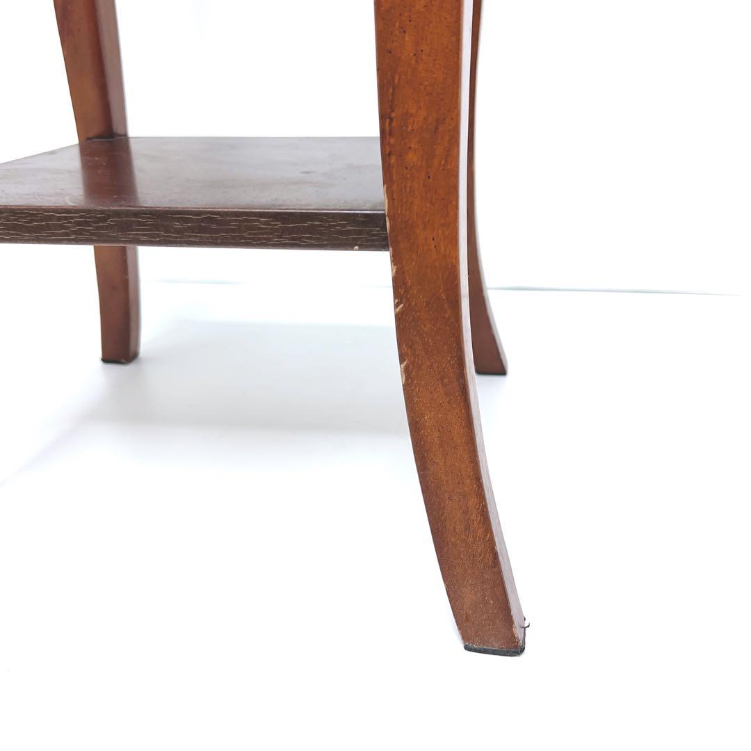 【美品】 Itokin 花台 大理石 サイドテーブル アンティーク 電話台 猫足