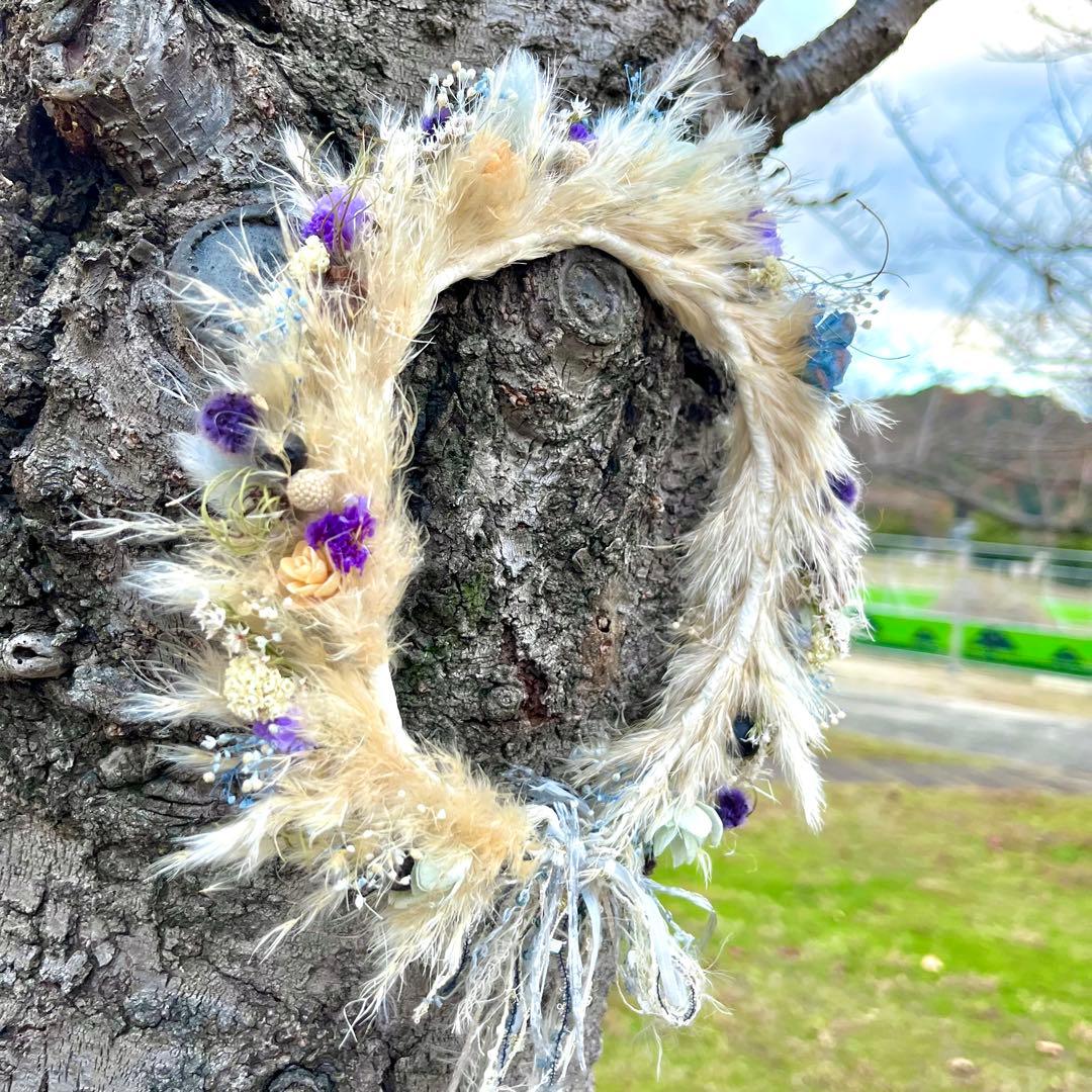 花かんむり　花冠　ハーフバースデー　誕生日　結婚式　ベビークラウン　髪飾り