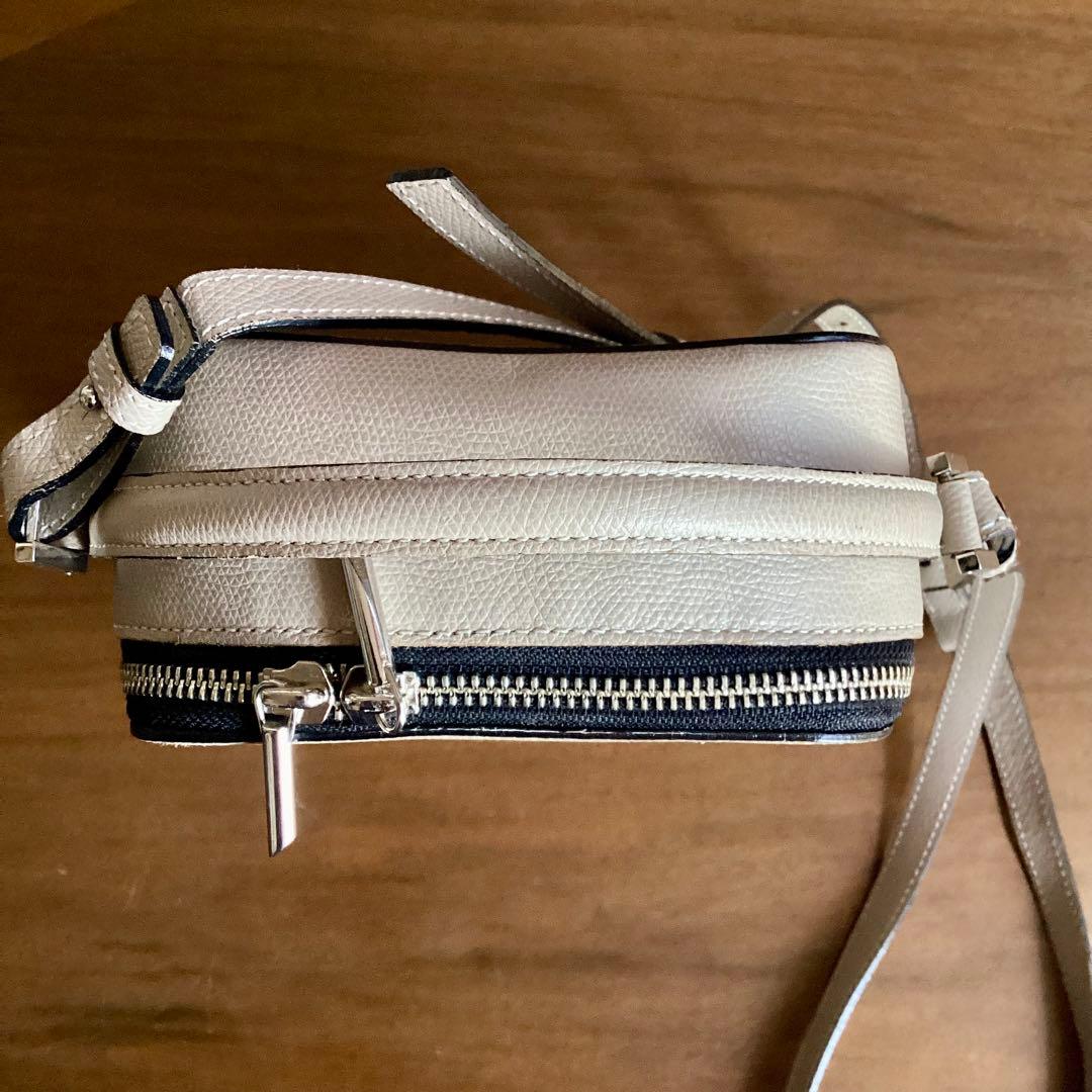 EPOI 2way シキ レザー スクエア　ショルダーバッグ グレージュ　トープ