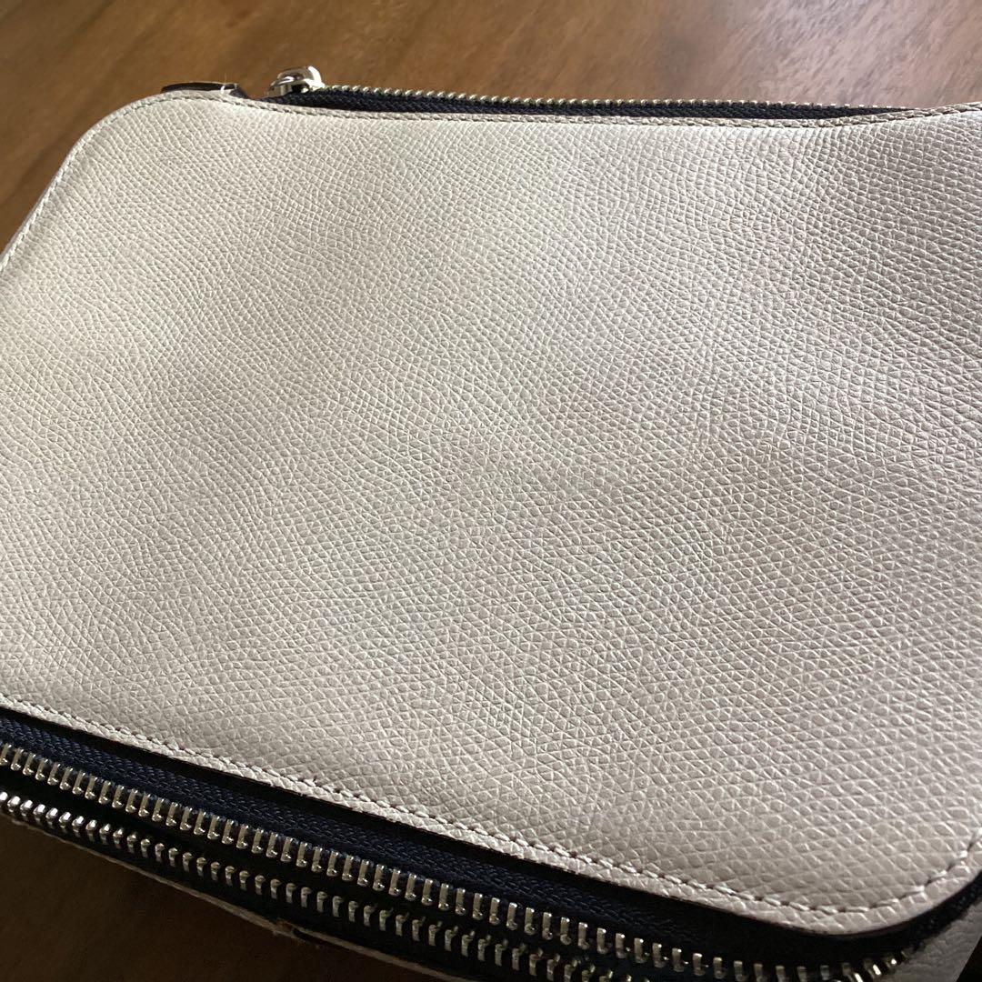 EPOI 2way シキ レザー スクエア　ショルダーバッグ グレージュ　トープ