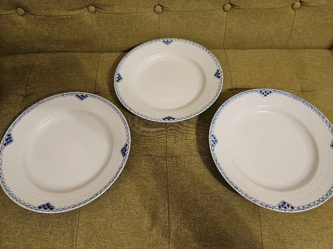 ロイヤルコペンハーゲン　ブループリンセスディーププレート624　3枚