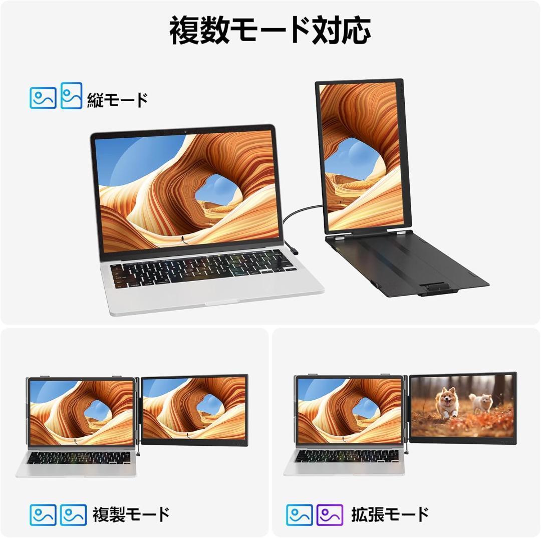 み*つ様 デュアルモニター 14インチ USB-C/HDMIポート付き　モニタ拡