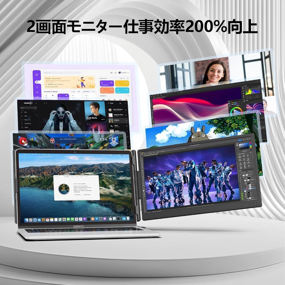 み*つ様 デュアルモニター 14インチ USB-C/HDMIポート付き　モニタ拡