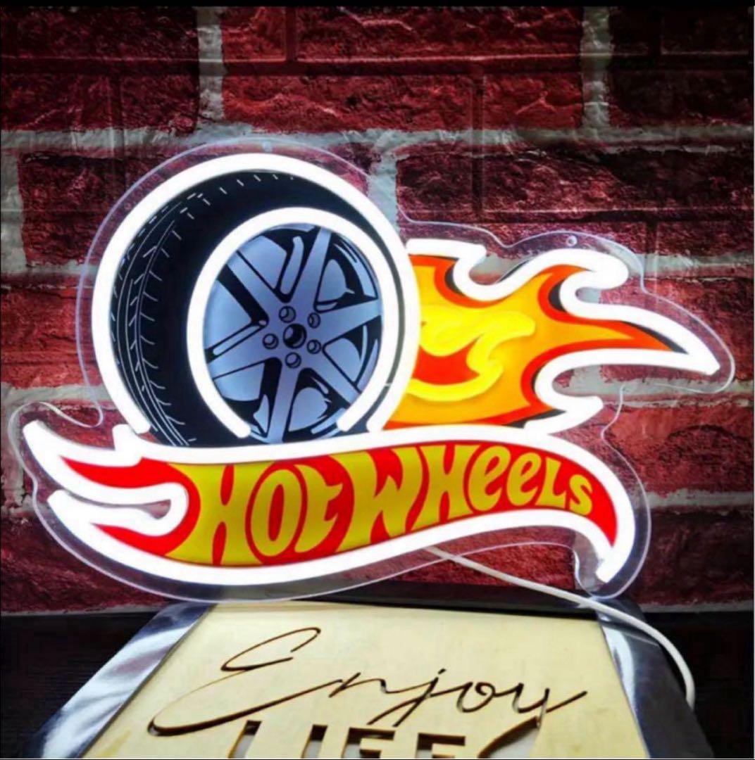 【LEDネオン】Hot Wheels ホットウィール 看板 インテリア