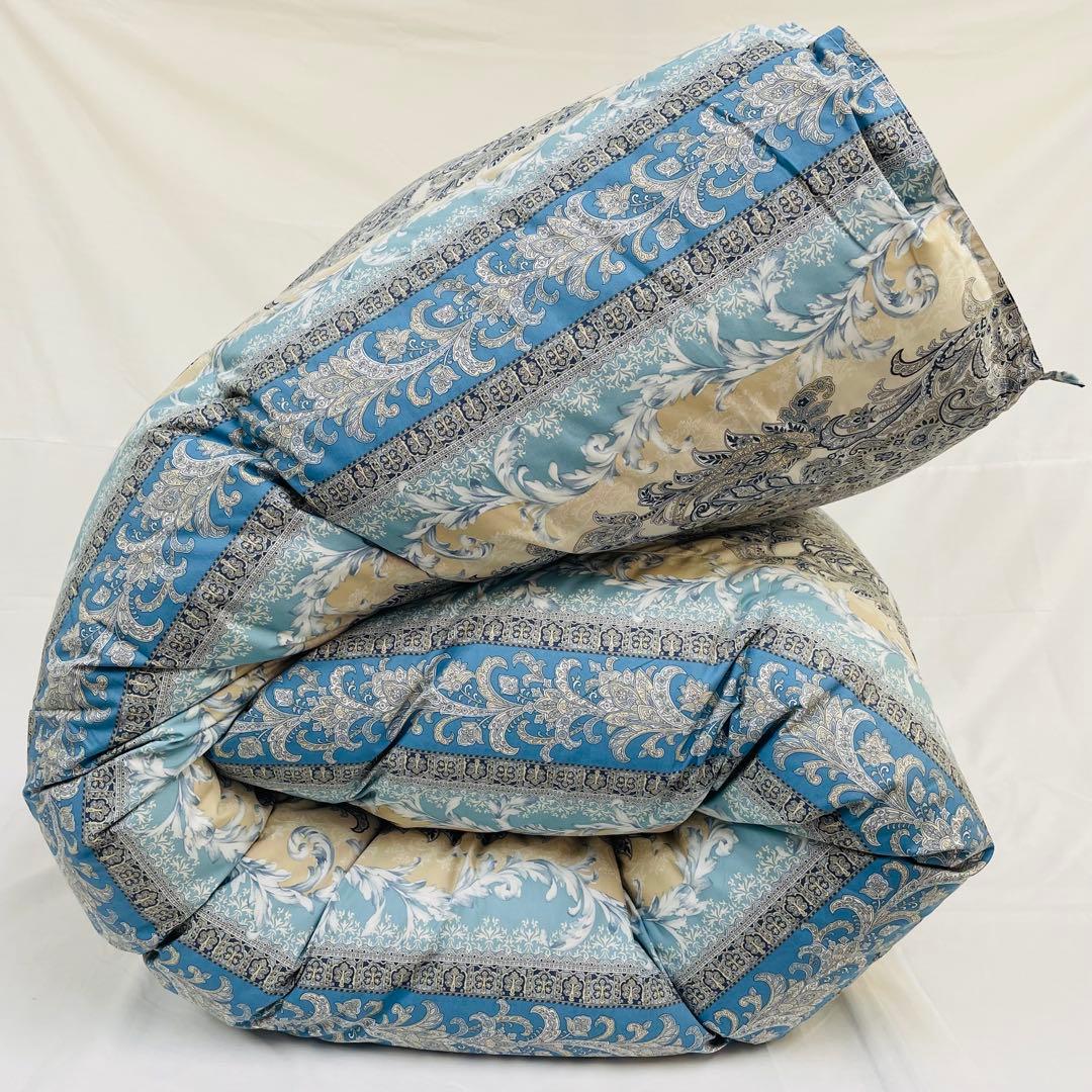 羽毛布団 シングル 増量 抗菌防臭羽毛 ブルー 日本製　特別価格　BL