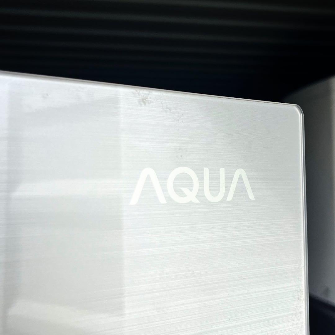 145取付無料！AQUAスタイリッシュシルバーパノラマオープン475L大型冷蔵庫