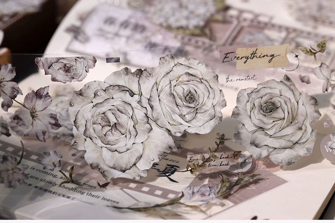 ⭐️SALE⭐️小白家文創《墨染》海外マスキングテープ　マステ 【2215】