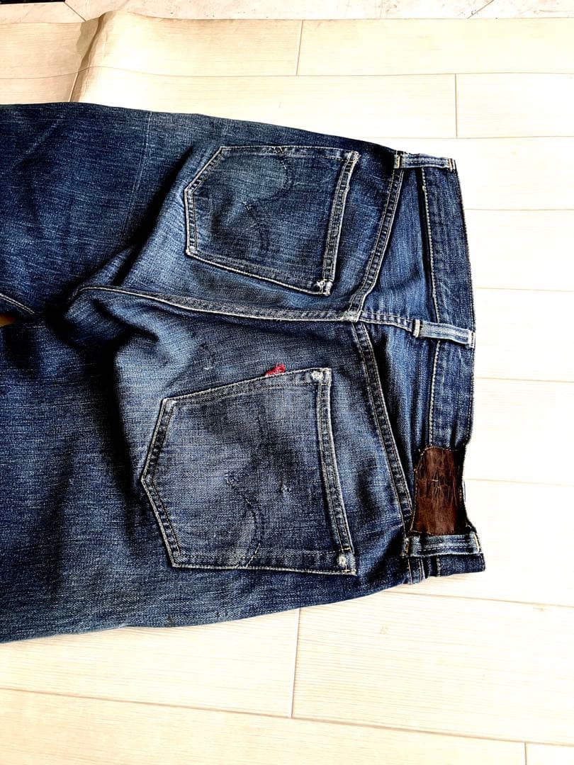 ⭐︎１１！501XX革パッチ47モデル片面タブBIGEオリジナル！