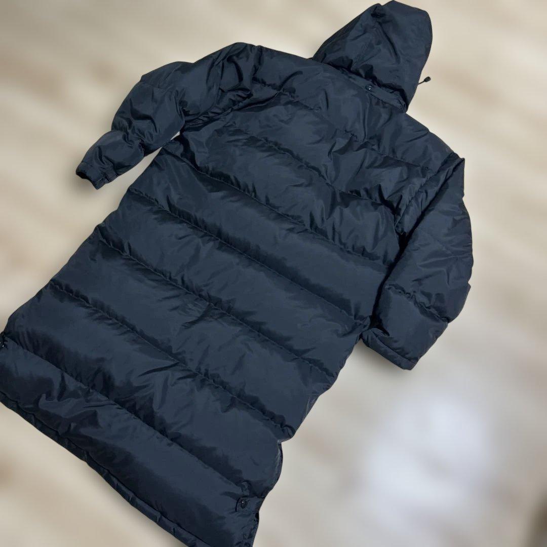 【美品】プーマ ロングダウンジャケット ベンチコート 黒 ブラック L〜O