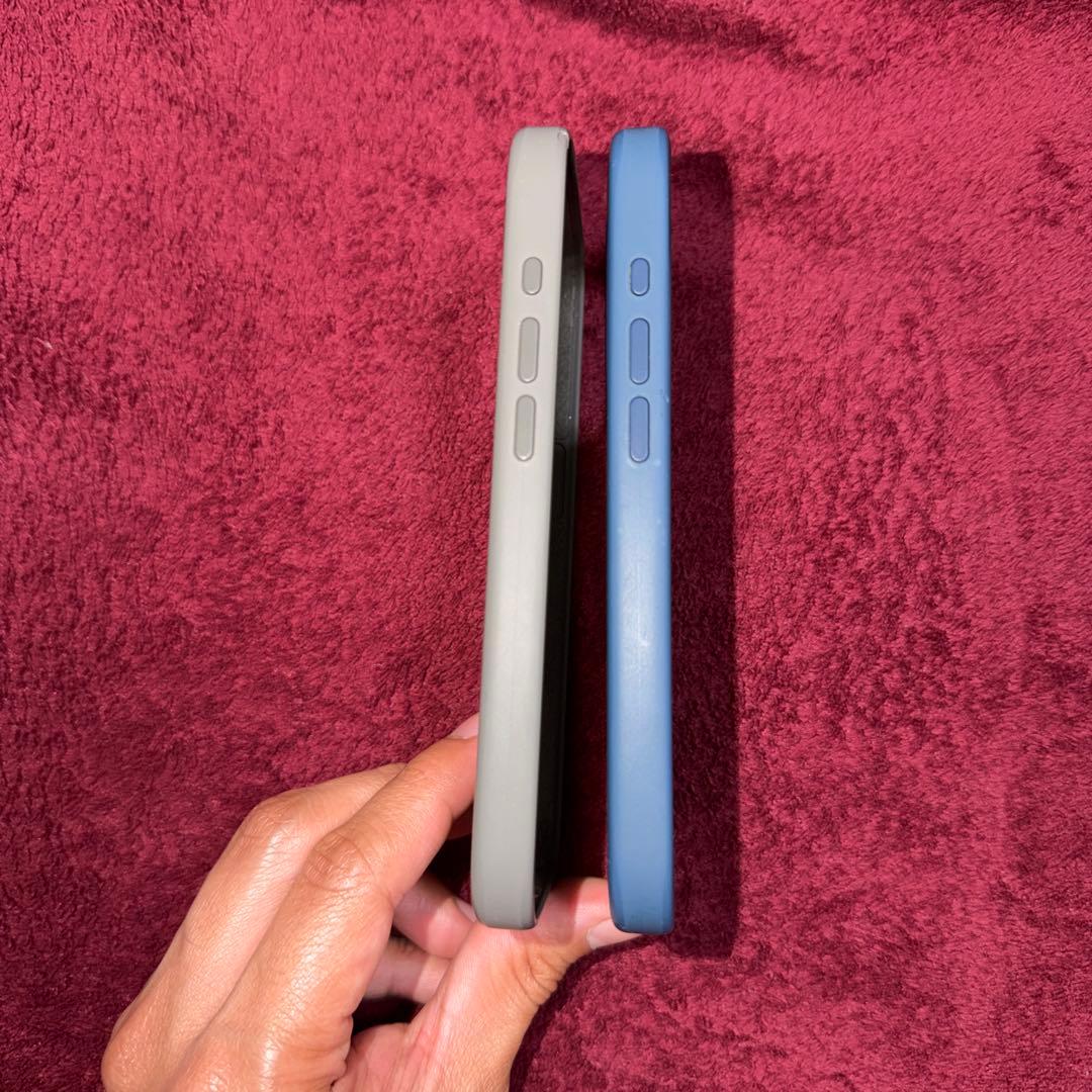 iPhone用ケース グレー ブルー 2色セット 15 pro