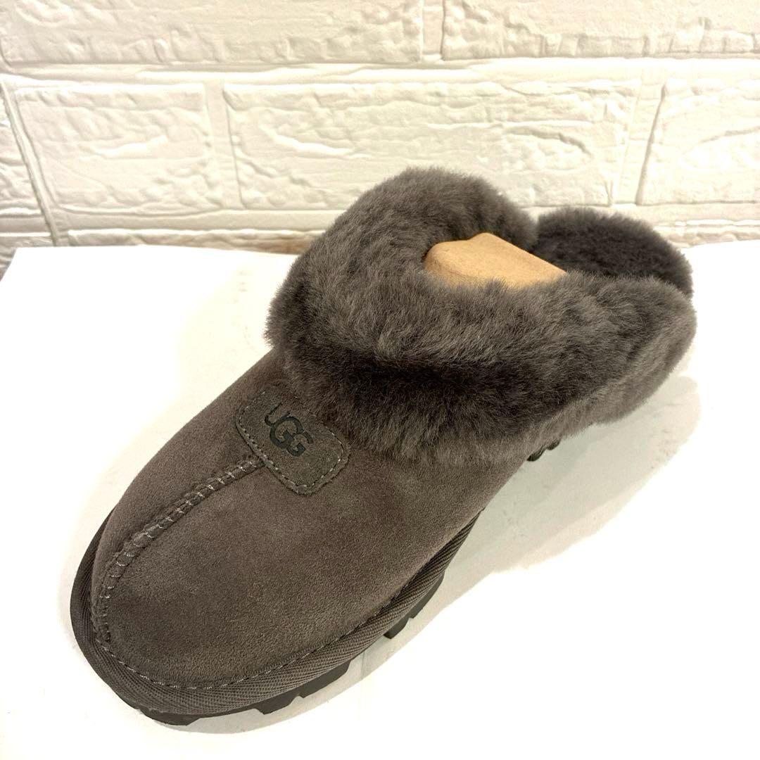 【美品】UGG ムートンサンダル　コケット　 グレー23cm