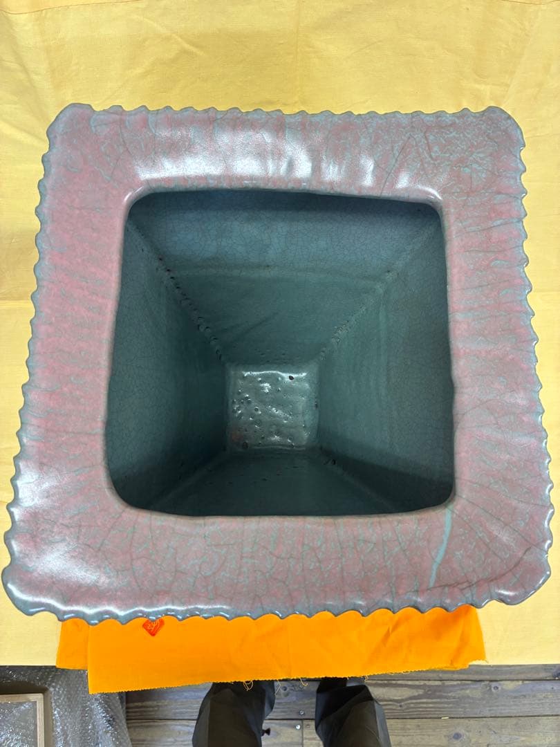 中島宏　青瓷釉彩壺　共箱・共布■本物保証■　最上位作　人間国宝 中島宏