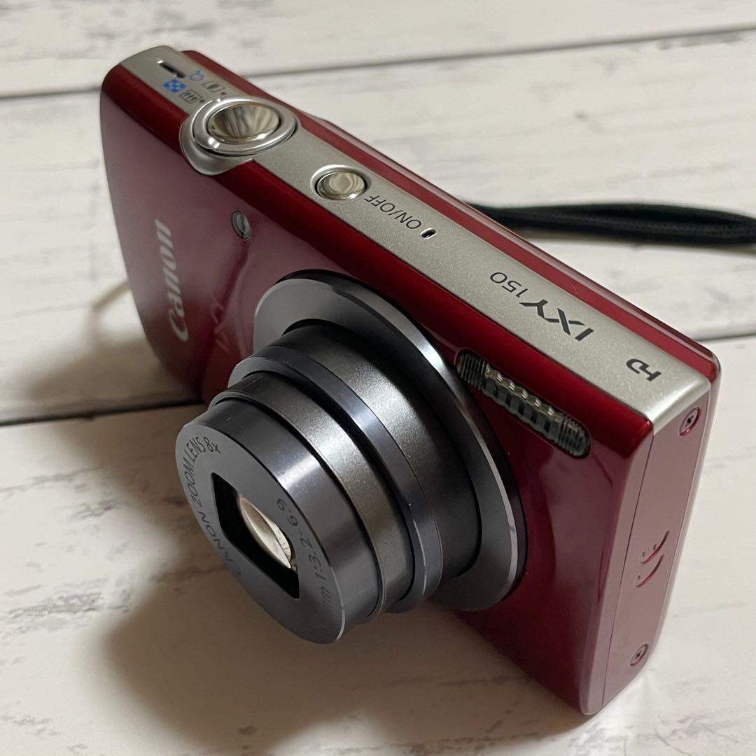 Canon IXY150 コンパクトデジタルカメラ レッド