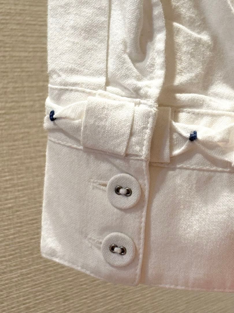 pheeta フィータ　タック　刺繍　シャツ　ブラウス