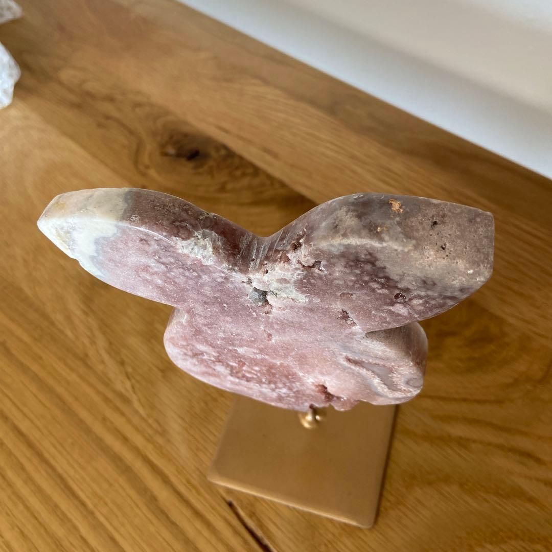 ブラジル産　ピンクアメジスト　バニー　うさぎ　干支　スタンド付き