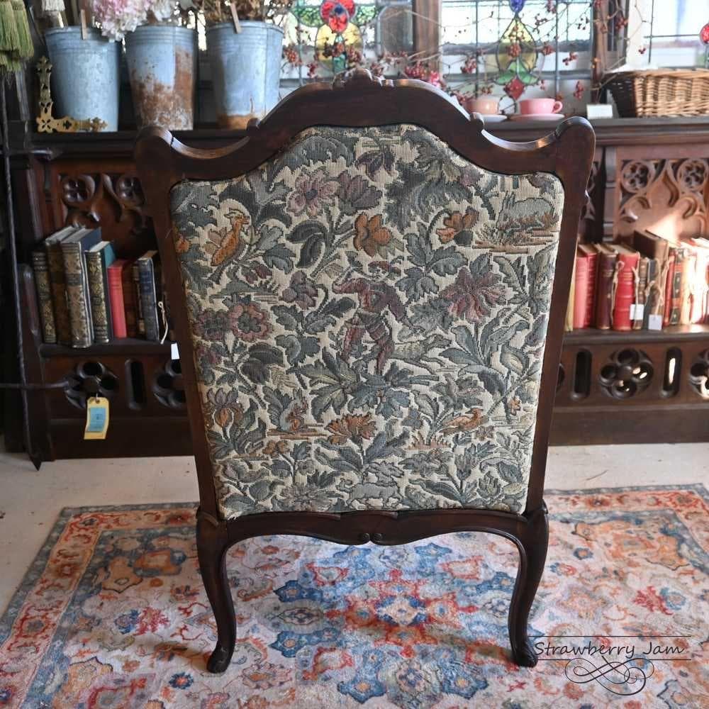 L3710-3-1 フランスアンティーク ソファ 布張りチェア 1人掛けソファ