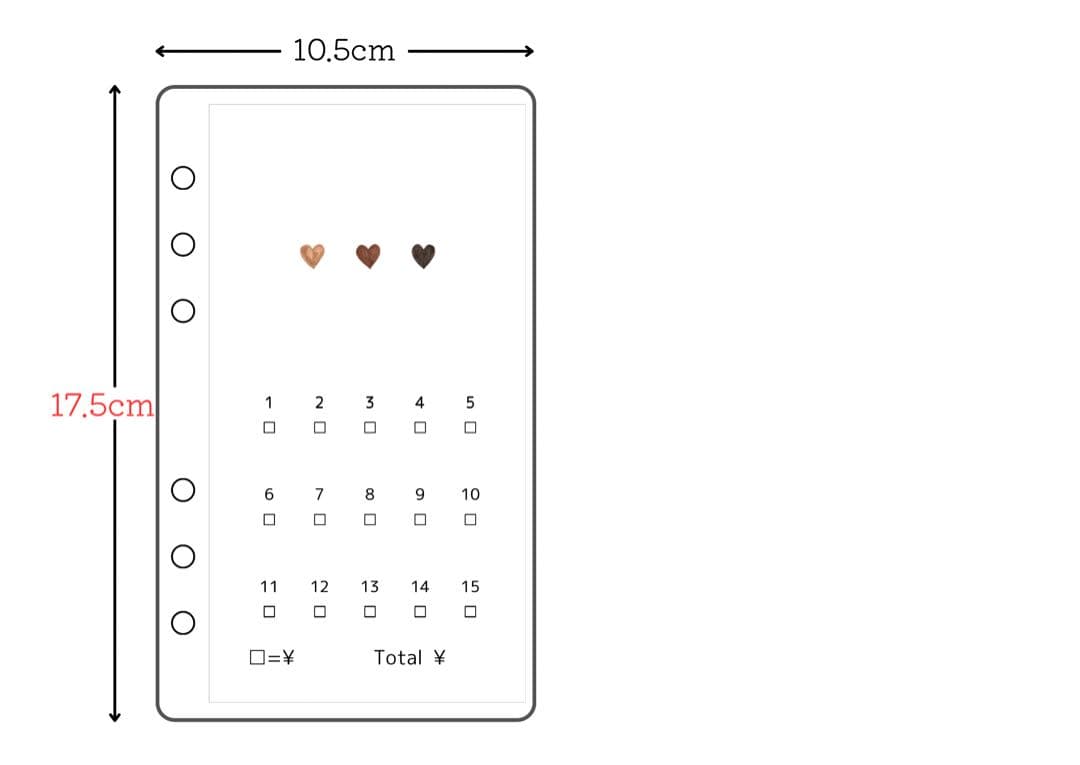 Reeeさま お打合せ用 ひょっこりくまさん 週別リフィル 貯金シート付