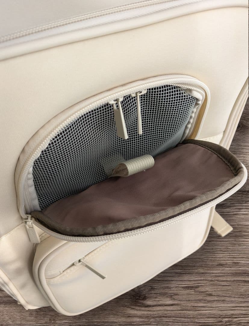 モンシェリ　ペット用キャリーバッグ　ベージュ　小型犬向け　5キロまで