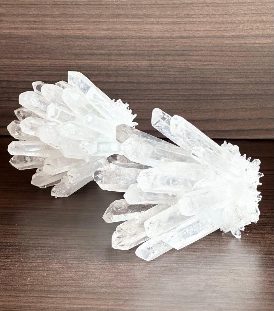 水晶クラスター2点セット(画像に写る物全てセット)撮影のため開封【新品未使用品】