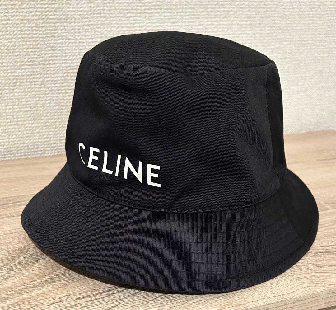 CELINE ブラック バケットハット　ユニセックス　レディース　Mサイズ