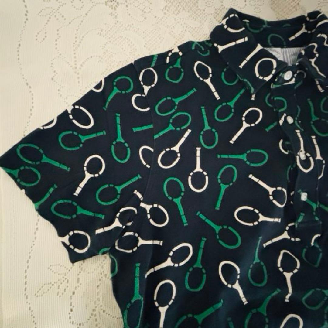 Brooks Brothers コットンピケ プリントポロシャツS