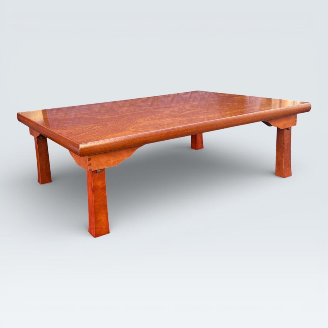 【美品】天然木 折り畳み座卓 105×75cm 和モダン ローテーブル