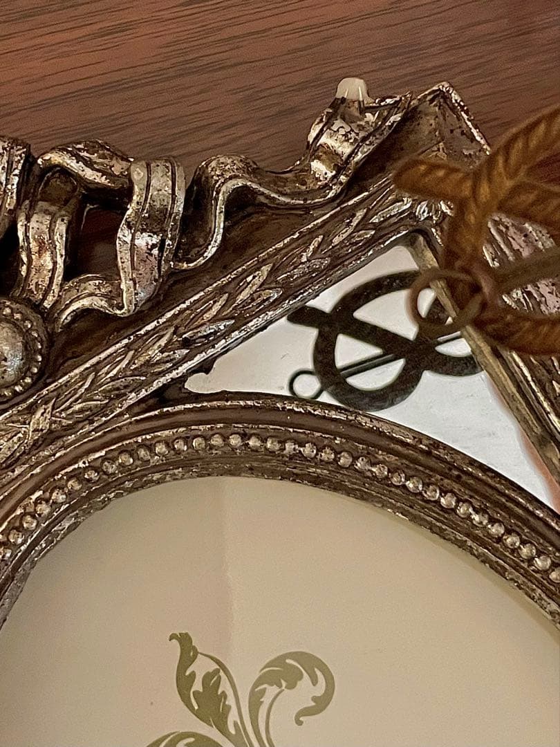 フランス　アンティーク　写真立て　リボン　アールヌーボー　アールデコ　額縁