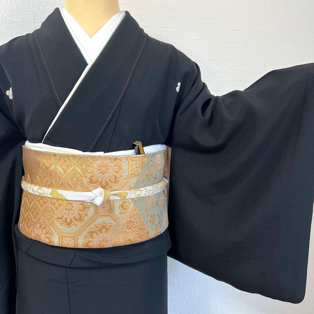 478 黒留袖フルセット 正絹 違い鷹の羽 御所車 鳳凰 松坂屋 高級 結婚式