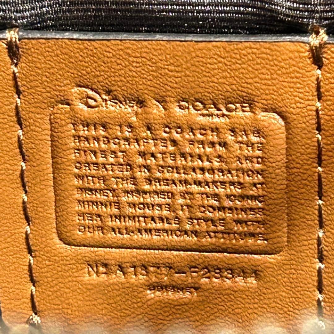 コーチ ショルダーバッグ ミニー コラボ シグネチャー 茶色 ディズニー