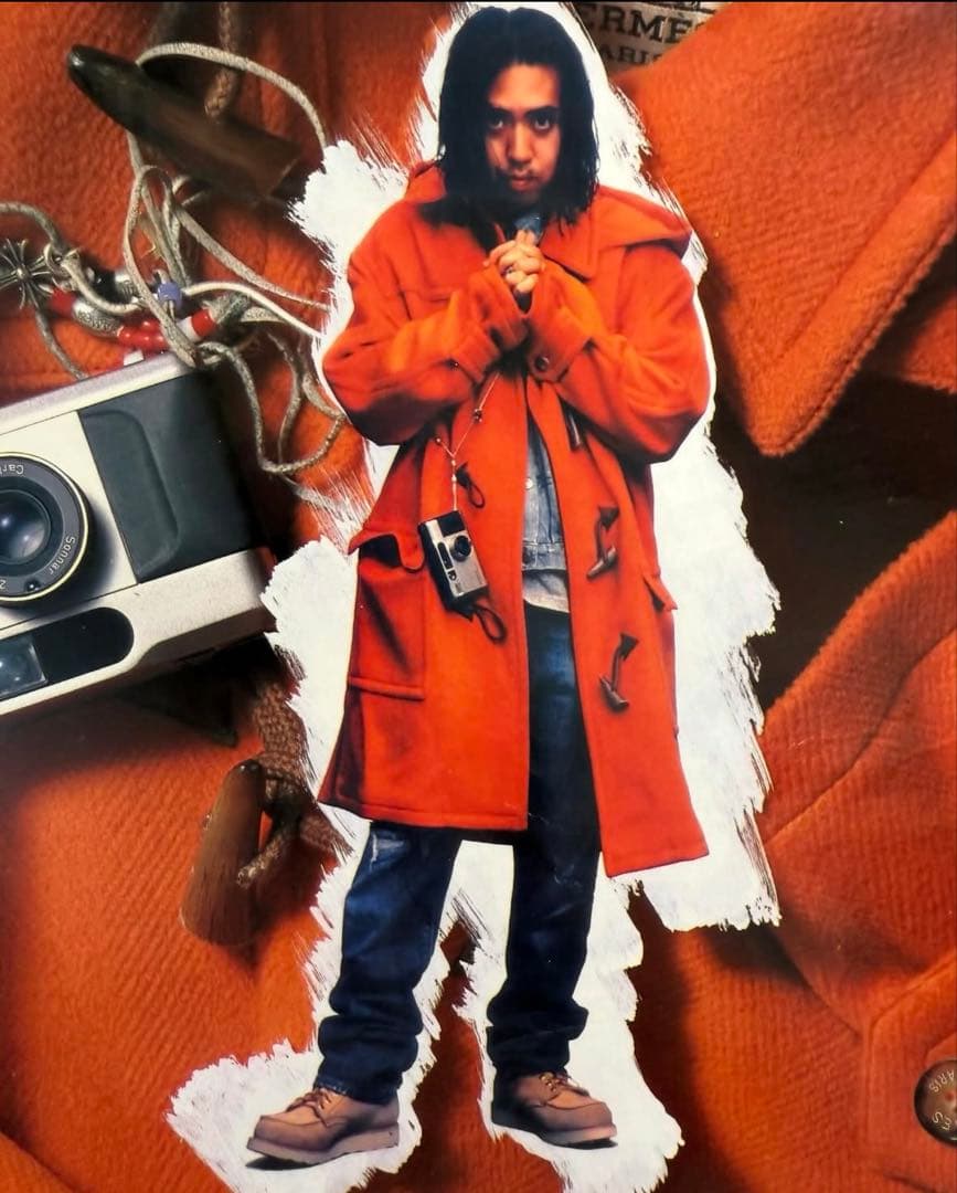 HERMES 藤原ヒロシ着用 ダッフルコート オレンジ　廃盤　レアな46