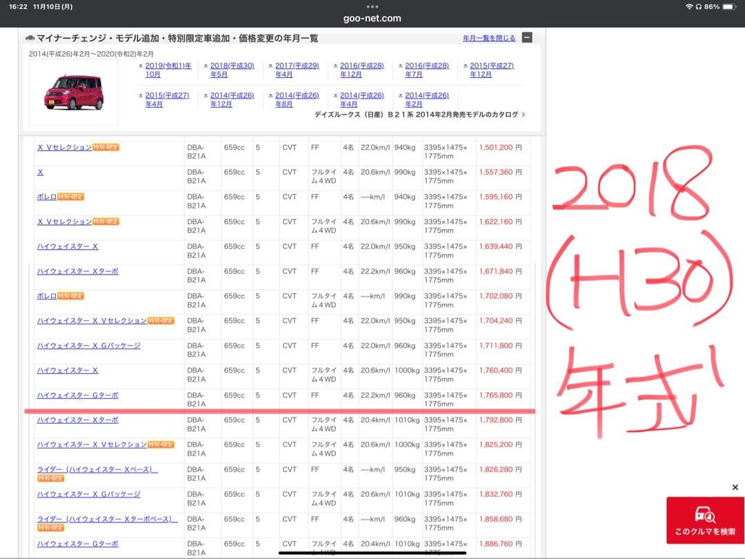 デイズルークス RS-R ダウンサス・強化サス・スプリング