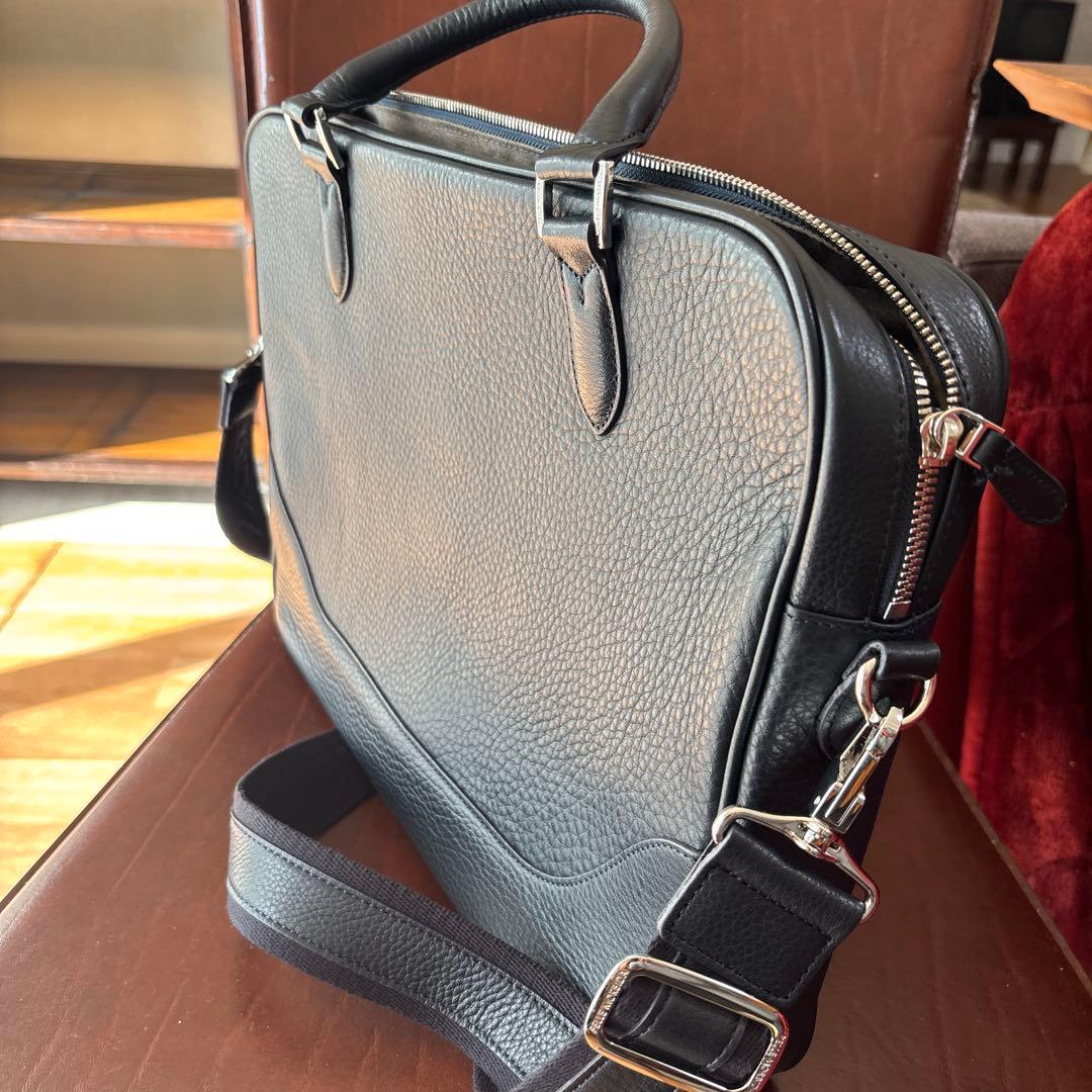 ネイビーレザー ビジネスバッグ