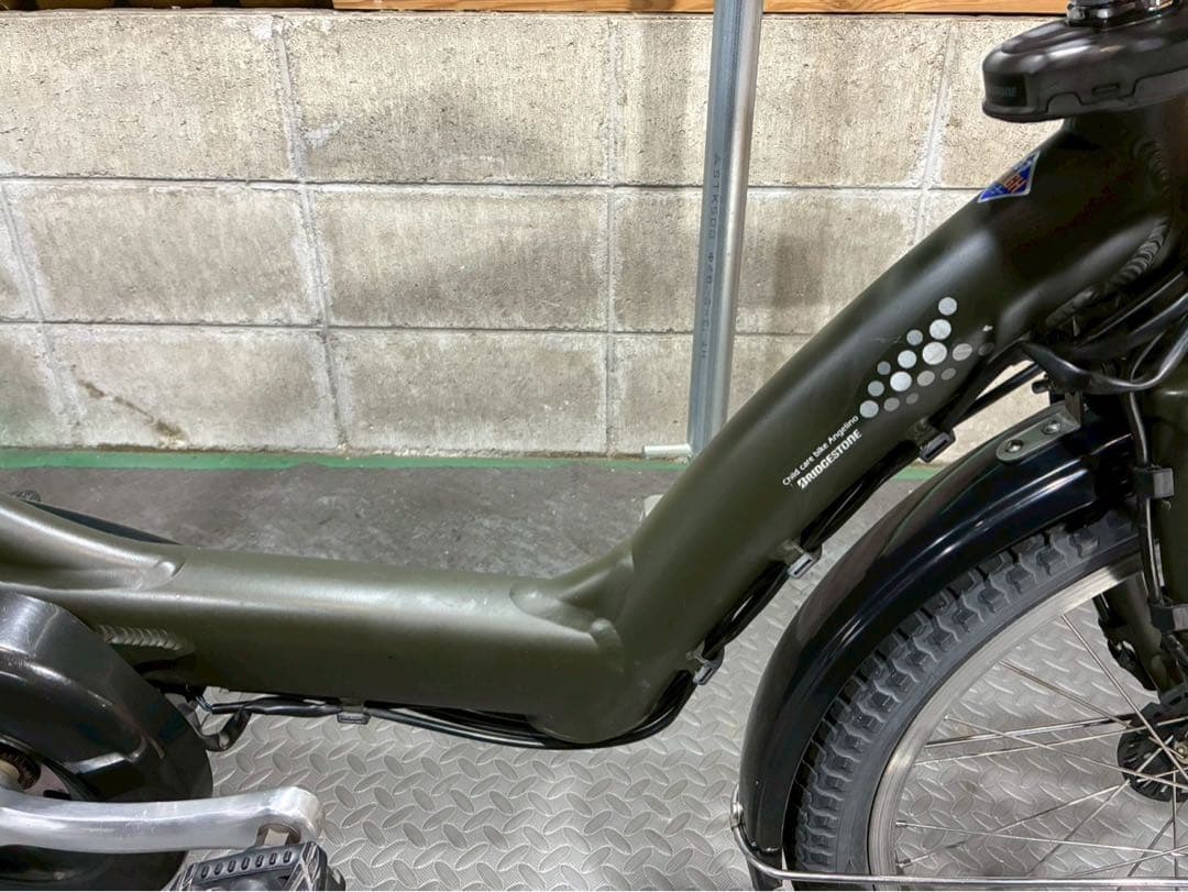 №8688 電動自転車　ブリヂストン　アンジェリーノ　20インチ カーキ