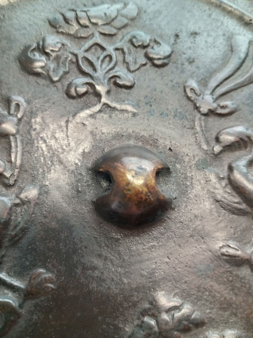 和鏡（古鏡）　双鸞八花鏡　唐時代（奈良時代〜平安時代初期）