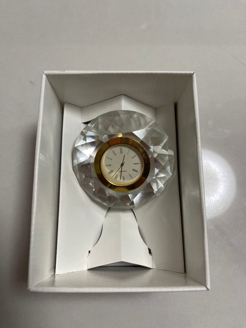 【Baccarat】クリスタル置時計 箱付き