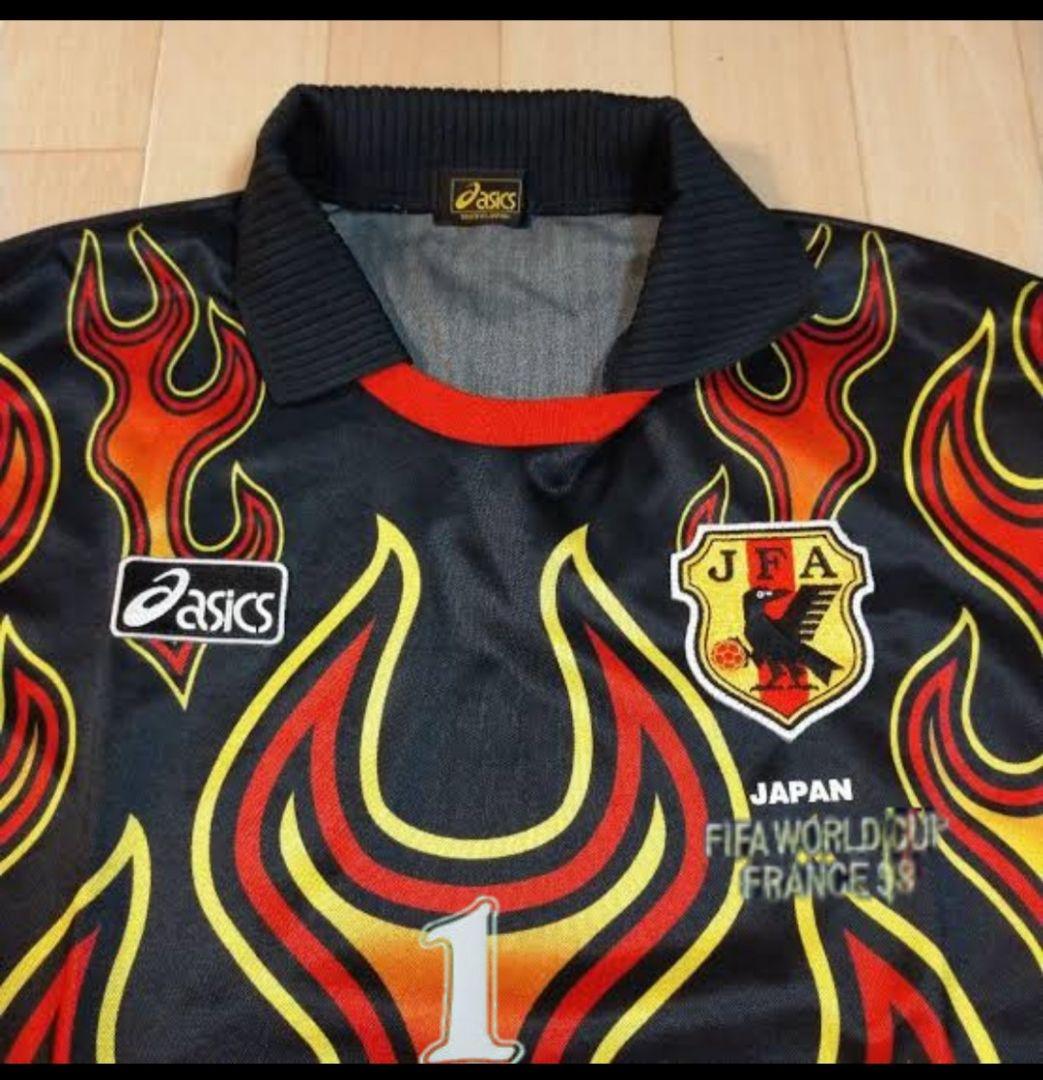 川口能活！フランスワールドカップ出場文字入り1番20番日韓ゴールキーパー