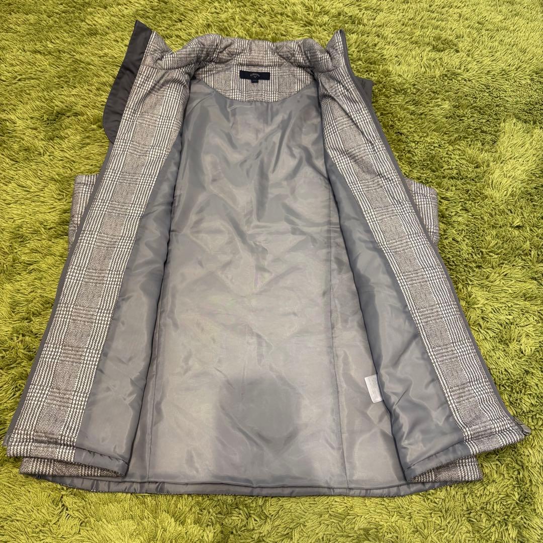 Callaway キャロウェイ 中綿ベスト グレンチェック柄 グレー LLサイズ