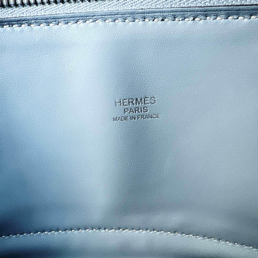 美品　HERMÈS エルメス　 ボリード31 ブルーラン　ブルーリン　クレマンス